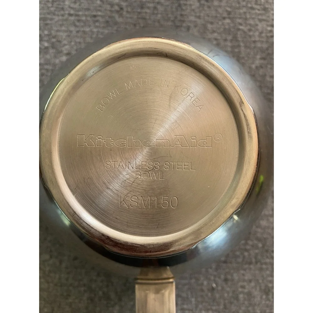 KitchenAid Tilt Head Mixer 5 Qt Stainless Steel Replt Mixing Bowl KSM150